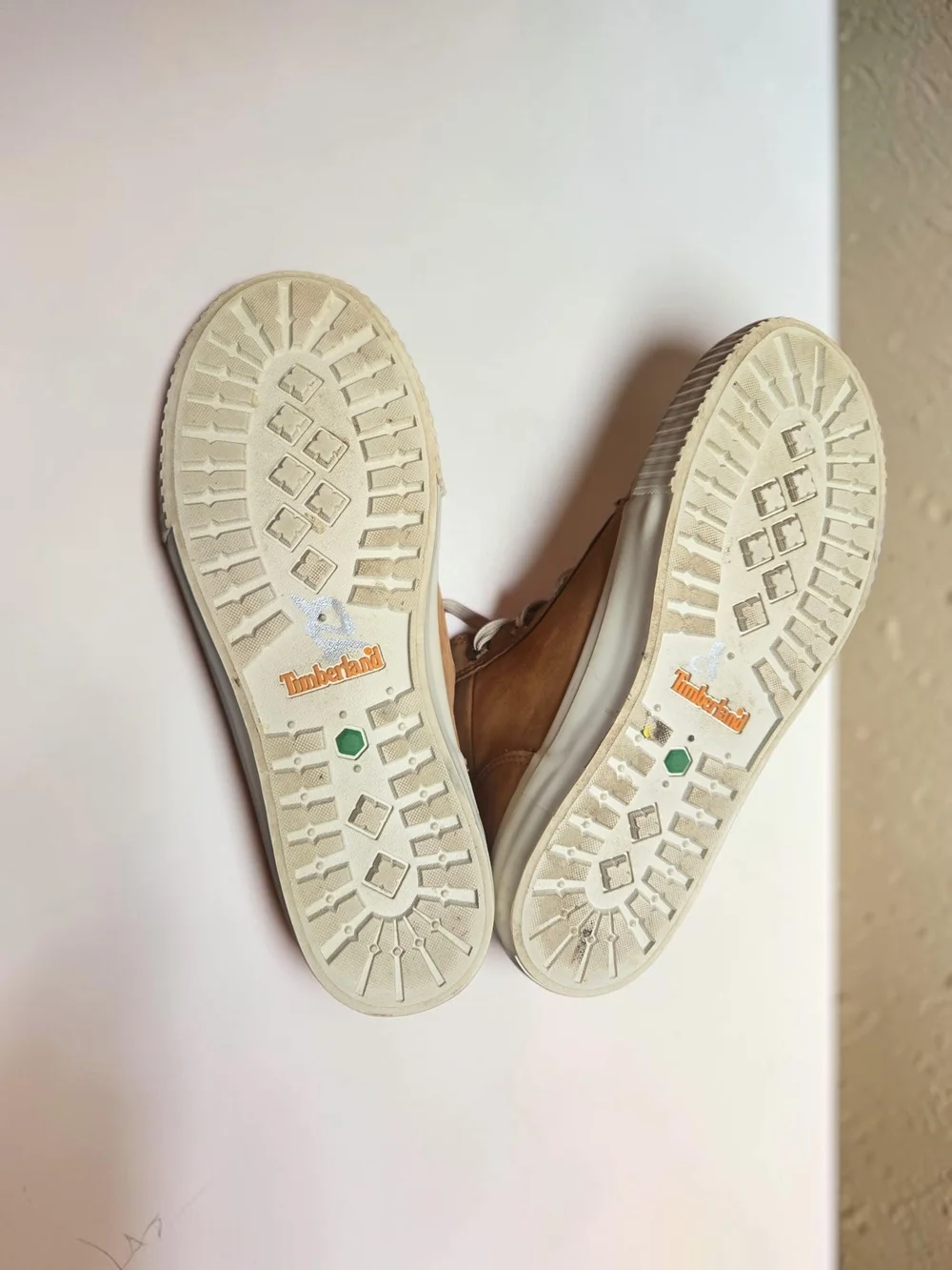 Timberland Tan High-Top Casual Sneakers with White Sole